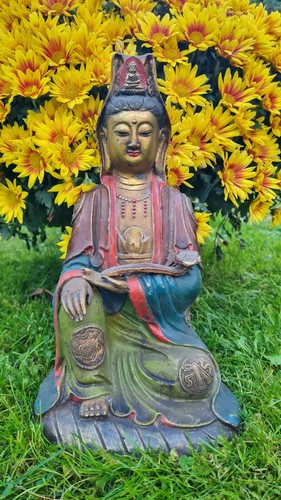 Alte guan yin gottheit - guan, bronze