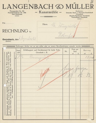 Rechnung gernsbach langenbach - rechnung,