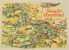 AK Saale Unstrut Karte map