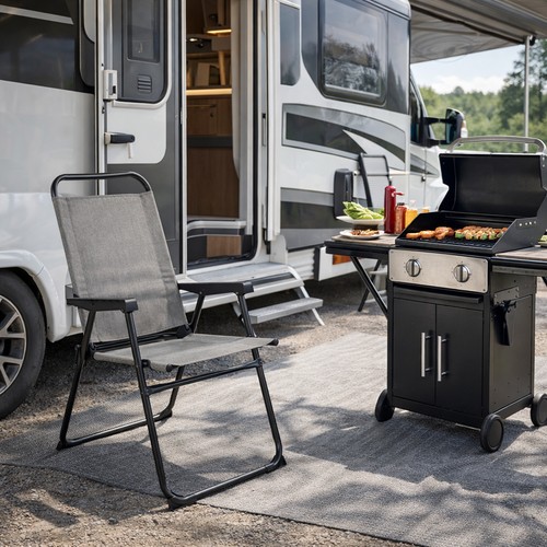 Aluminium campingstuhl - aluminium,
