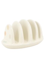 KITCHEN CRAFT Brotkorb Keramik Weiß Punktmuster Elegant Vintage