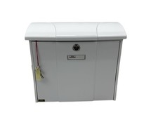 Burg Wächter Briefkasten mit aufklappbarem Regendach A4 Einwurf-Format Weiß