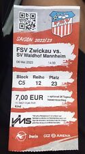 Used Ticket FSV Zwickau Sv Waldhof Mannheim 