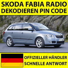 ✅SKODA FABIA RADIO DEKODIEREN PIN CODE DANCE SWING BOLERO STREAM NAVI RCD RNS✅