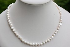 BR2 50cm 7-8mm Süßwasser Perlen Schmuck Halskette Perlenkette Collier zur