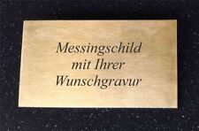 MESSINGSCHILD - Grabschild - Türschild - 180x100mm - mit Wunschgravur