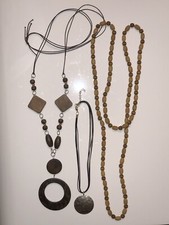 Holzketten, Modeschmuck, 3er