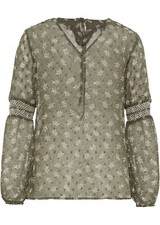 Transparente Bluse Gr. 34 Oliv