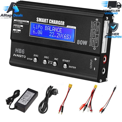 Ladegerät 80w lipo - 6a,