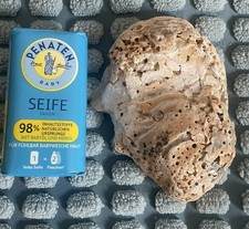 Seifenschale fossile Muschel mit Penatenseife 3