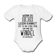 Baby Bio-Kurzarm-Body Lustig