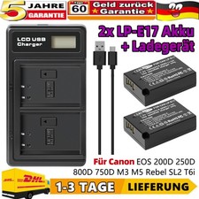 2x LP-E17 Akku Für Canon EOS
