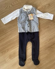 Steiff Strampler Langarm navy