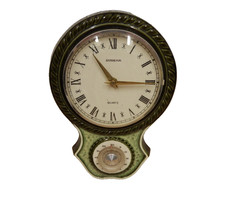 60er 70er Dugena Quartz Wanduhr Küchenuhr Kurzzeitmesser Keramik 60s 70s Vintage