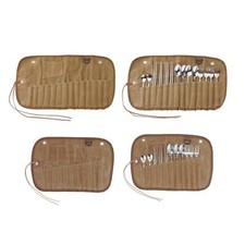 Outdoor-Geschirr-Aufbewahrungstasche, Besteckrolle für Park, Wandern,