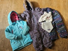 Winter Schneeanzug Paket Größe 86 92 Sammlung Overall Jacke Mütze Mädchen Schnee