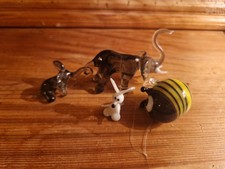 Glas- und Kristalltiere  Konvolut Biene Elefanten Maus