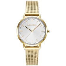JULIE JULSEN Damenuhr JJW1027YGME Quarz analog Edelstahl goldfarben  UVP 109,00
