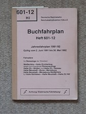 601-12 DR Buchfahrplan Halle/Saale H-Neu,Buna, Merseburg  1991 / 1992  #2