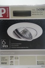 Einbauleuchte PREMIUM, 230V, GU10, 51mm, schwenkbar, Weiß/Alu