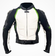 Motorradjacke Lederjacke Weiß