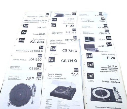 Dual service manuals konvolut - manuals,