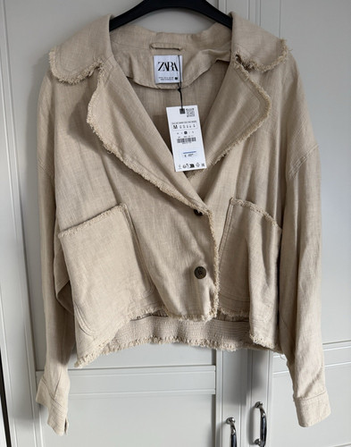Zara damen jacke beige m - zara, gr.
