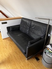 Rolf Benz Ledersofa mit Hocker