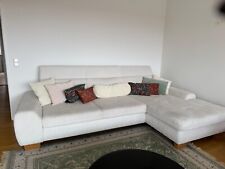 Stilvolles Ecksofa in Cremeweiß mit Relaxfunktion VB ! (Mit Kissen+imprägniert) 