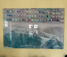 Großes Glasbild „Strand/Meer/Urlaub“, Maße 149,50 cm x 100 cm