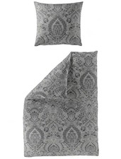 Bierbaum Biber Bettwäsche 155x220 Ornamente Barock grau 3846-10