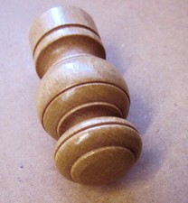 1x Endstück Holz Eiche hell