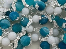 Schutzengel  Charm Anhänger synthetisch  Halbedelstein Pferdemarke L32/33/34