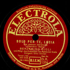 BENJAMINO GIGLI Solo per te, Lucia / Addio bel sogno  Schellackplatte 78rpm S246