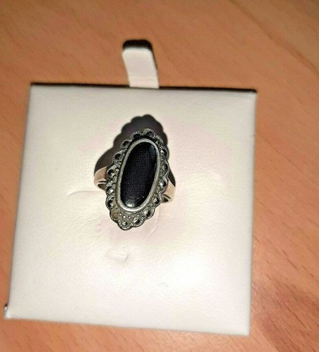 Art deko markasit onyx - onyx, ring