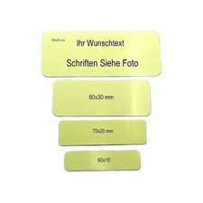 Namensschilder aus Messing 😄SELBSTKLEBEND Türschild, Schmuckschild incl.Gravur
