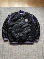 Vintage XL LA Kings NHL Bomber college satin varsity full snap jacke nfl nba