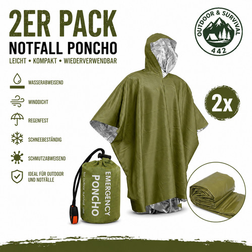 Vorteilspack notfallponcho - vorteilspack, 2x