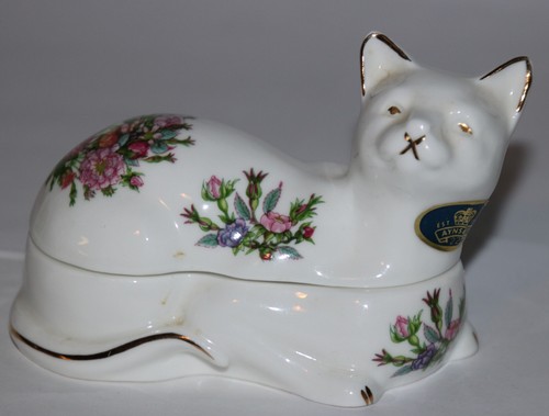 Porzellan dose katze aynsley - porzellan,