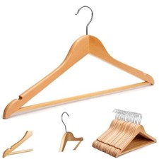 100X HOLZKLEIDERBÜGEL MANTEL