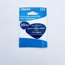 Lebara Sim-Karte + unbegrenzte Anrufe und SMS nach Frankreich + 2 Stunden zu 43 