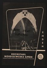 EMDEN, Werbung 1961, Rheinstahl Nordseewerke GmbH Schiffswerft Maschinen-Fabrik