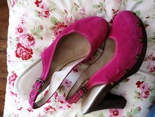 Damen Clogs, Pumps, Sandaletten, pink, WildLeder, Gr 41, Scholl