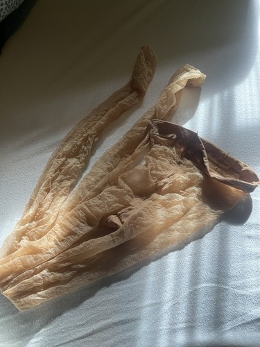 Feine beige nylonstrumpfhose - feine, beige,