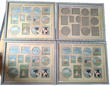 4 Bilderrahmen Bilder-Galerie 40 x 50 cm LIDL-Stiftung dunkelblau-geweißelt