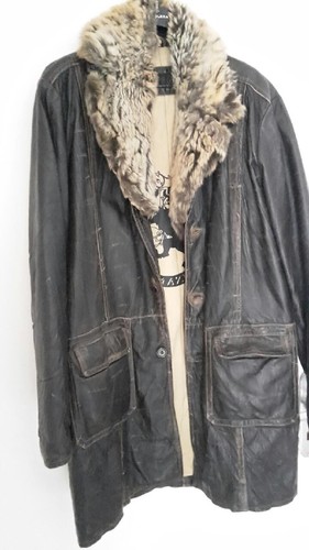 Echt leder herren mantel - echt,