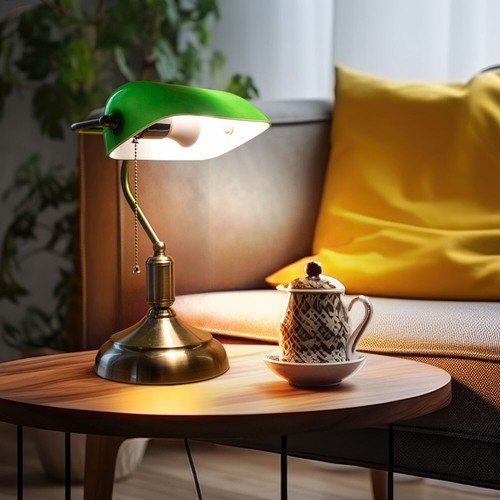 Tischleuchte bankerlampe - tischleuchte,