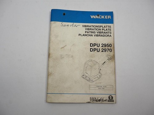 Wacker dpu 2950 - wacker, 2970