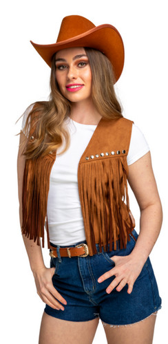 Damen kunstwildleder weste - damen,