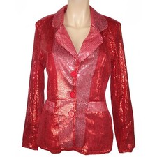 Rotes Pailletten Jacket für